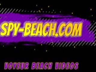 Voyeur amatieri nūdists pludmale - slēpts kamera tuvplāns filma
